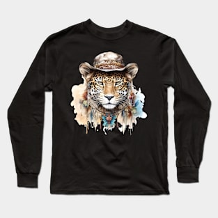 Watercolor Boho Leopard #2 Long Sleeve T-Shirt